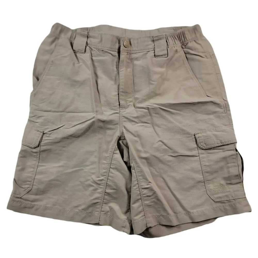 The North Face Cargo Shorts Men's Medium Tan Stretch Summer‎ Beach Regular Fit